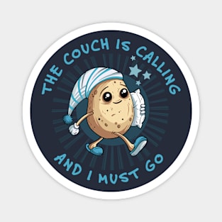 FUNNY AND CUTE COUCH POTATO Magnet